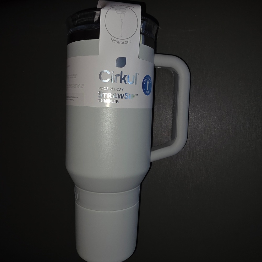 Cirkul 40 oz All-Day StrawSip Tumbler Fog Gray Insulated Stainless Steel NEW